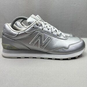 New Balance 515 Womens Size 10 (B) Shoes Metallic Silver Casual Low Top Sneakers